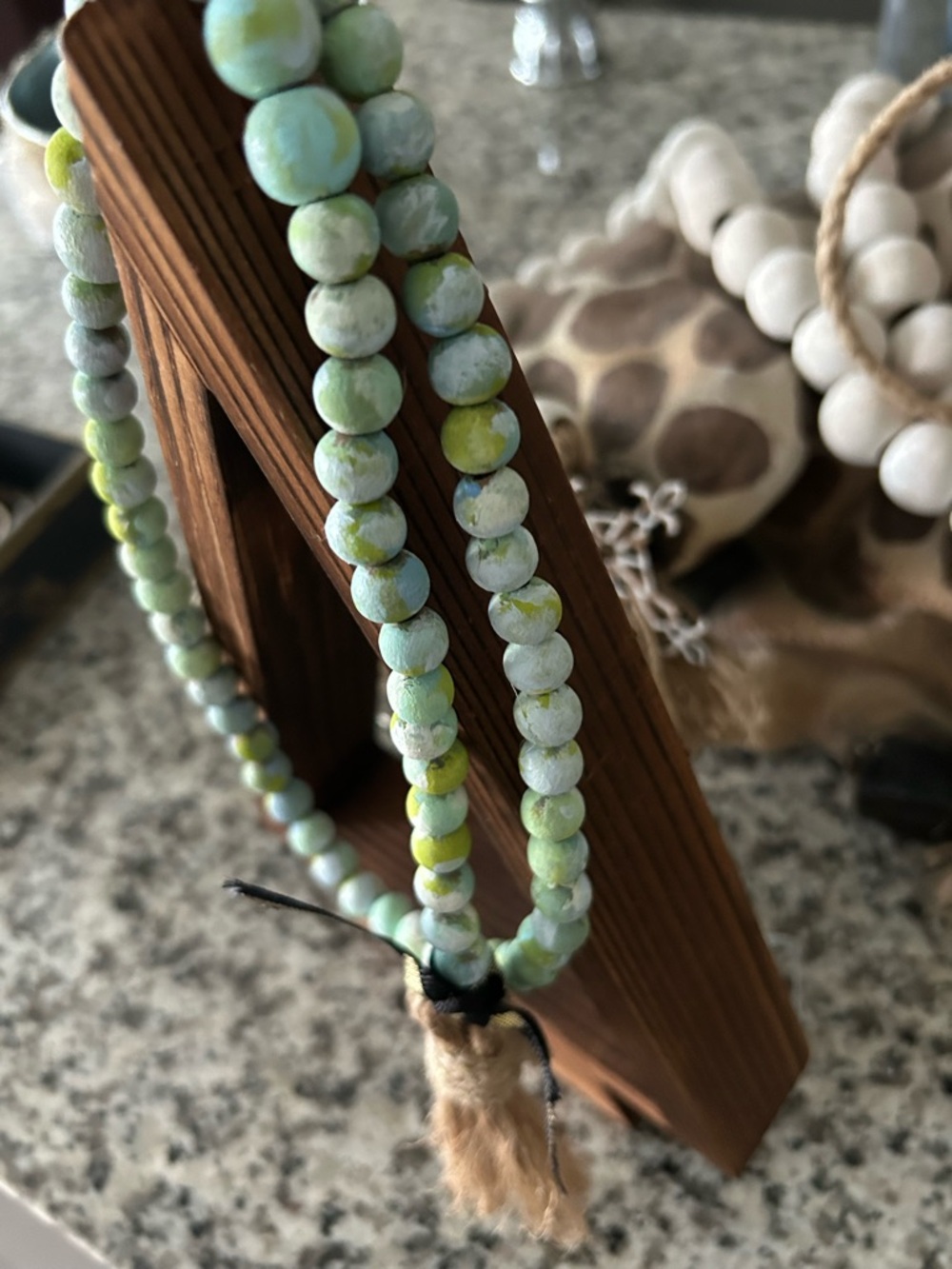 Light Green Bead Decorative Garland